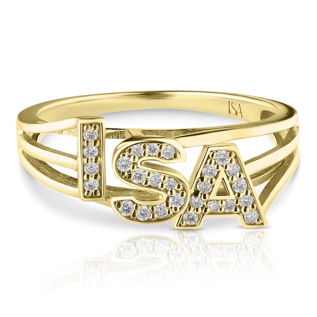 Isa Grutman Custom Initial Ring, $2,220