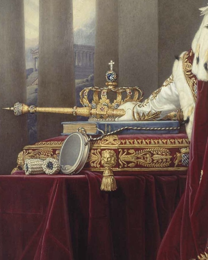 The Wittelsbach-Graff Diamond: The Journey of a Blue Legend 5 King Ludwig I in his Coronation Robes, 1826: The Wittelsbach Diamond (now the Wittelsbach-Graff Diamond) in the Crown of Bavaria, just beneath the cross