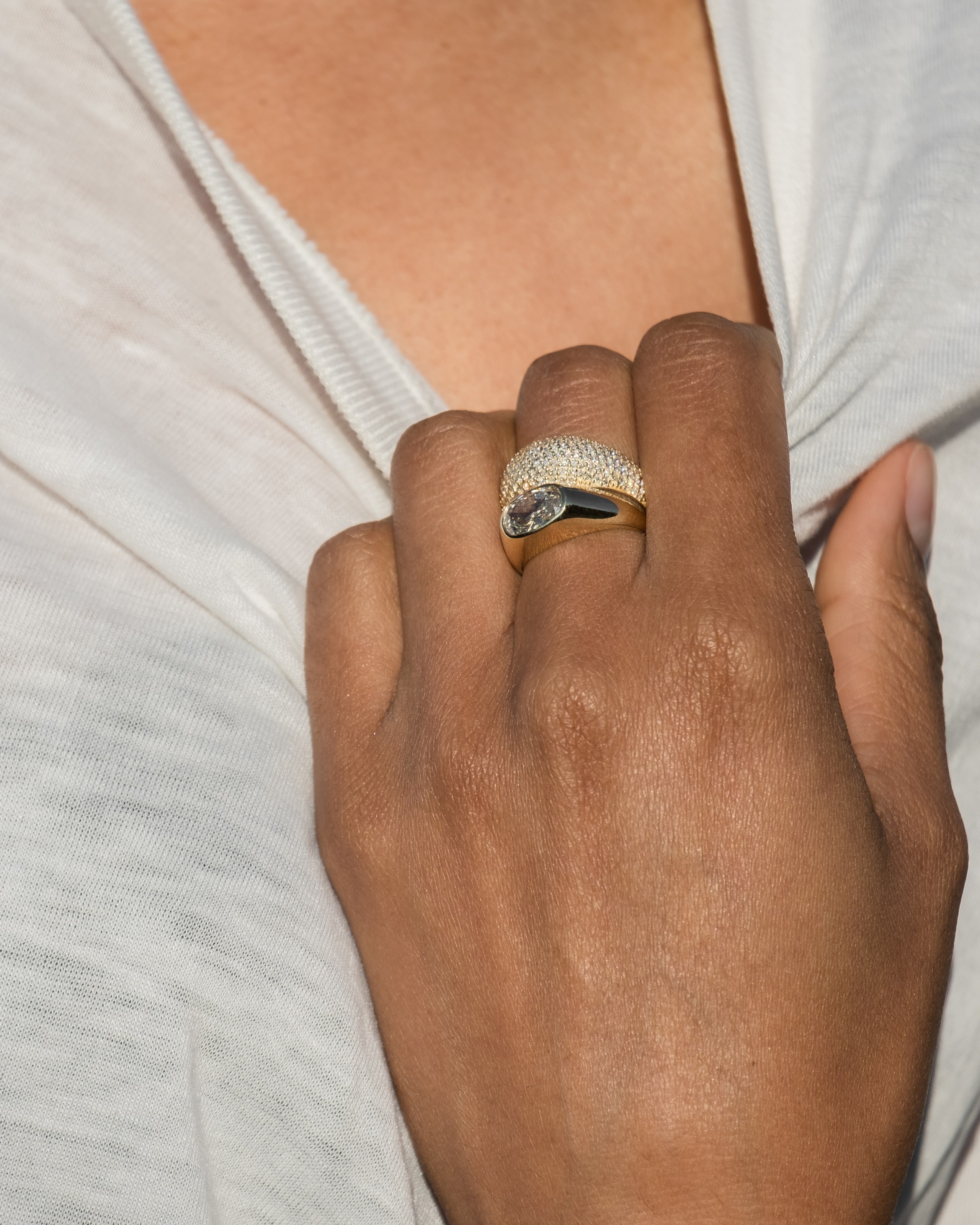 pave diamonds Grace Lee diamond rings