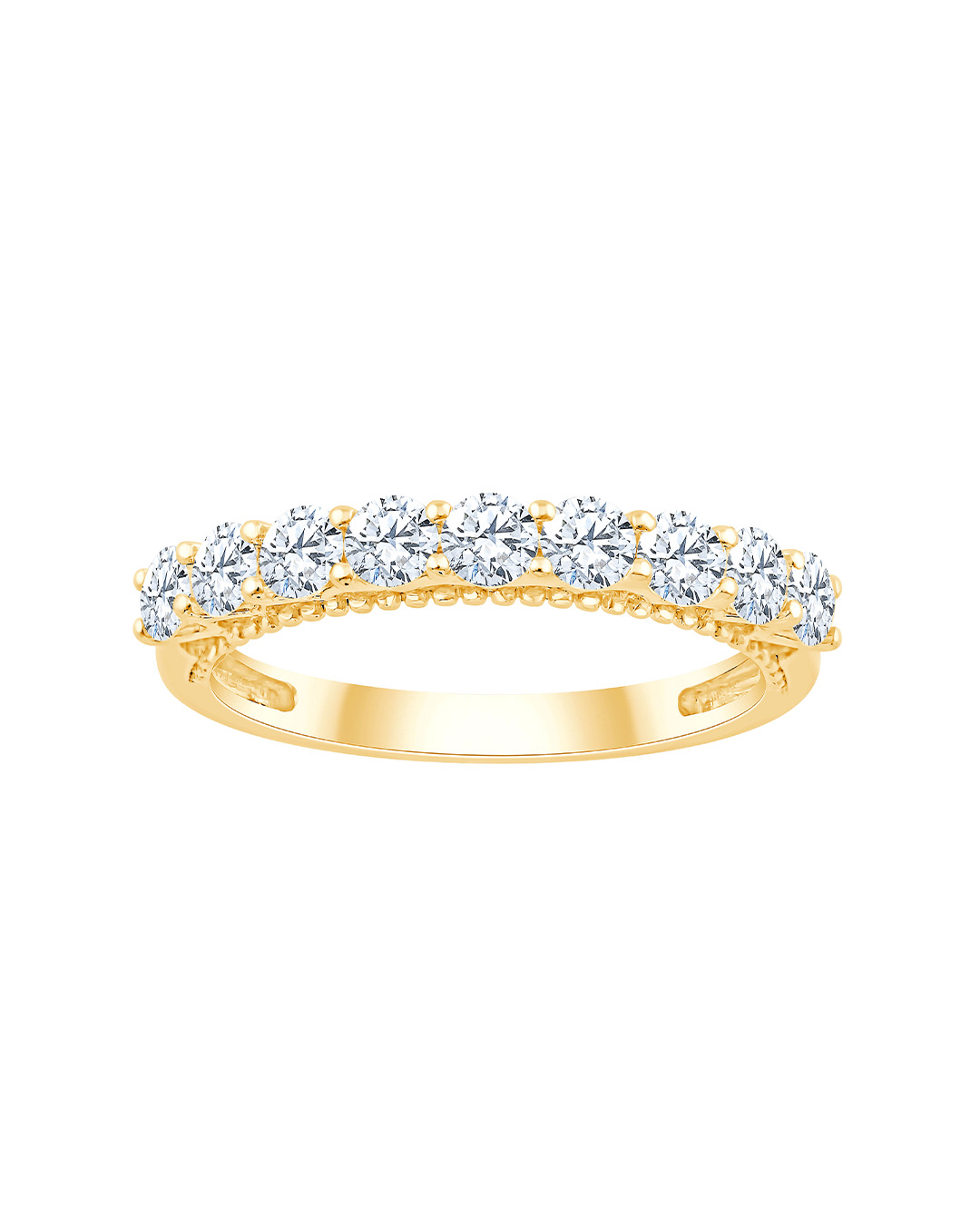 Gold diamond half-eternity ring