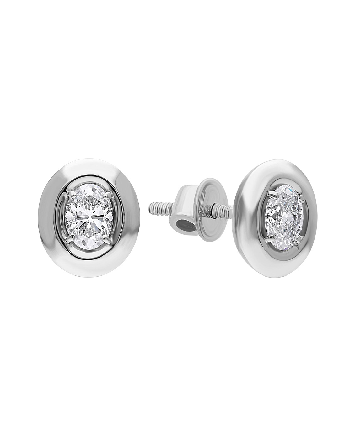 Round diamond studs for women