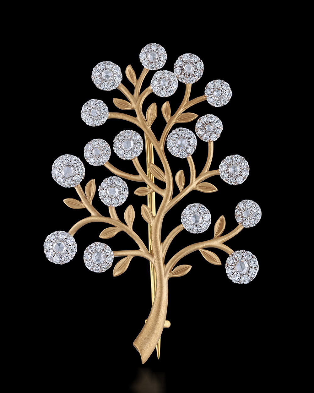 Tree Diamond Brooch 