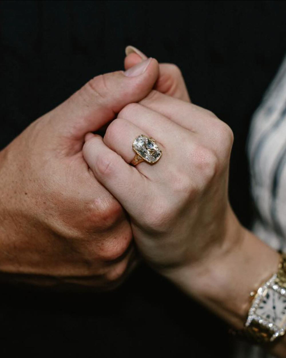 When the World Said Yes: Celebrity Engagement Rings That Changed the Game 16 Old mine cut natural diamond bezel-set in yellow gold engagement ring