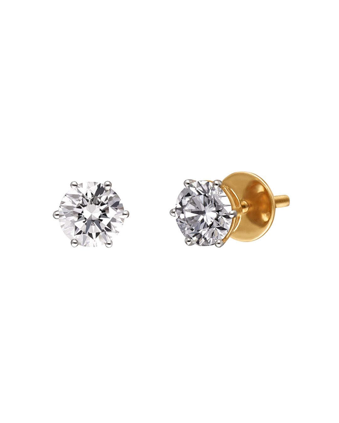 Gold diamond stud