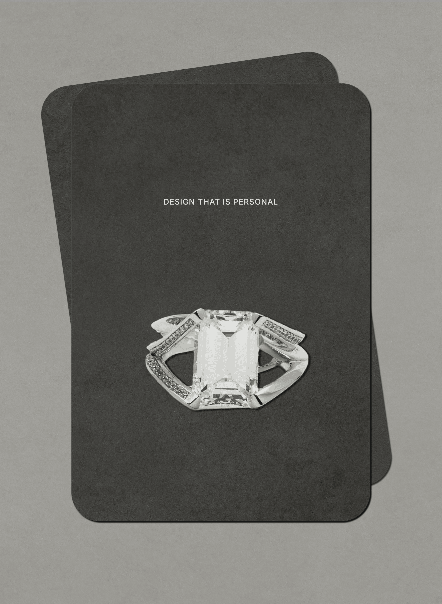 Unique natural diamond engagement ring
