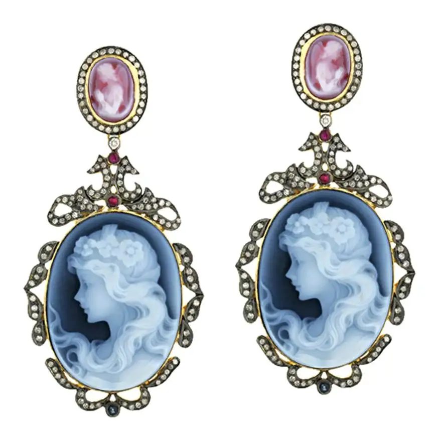 cameo earrings