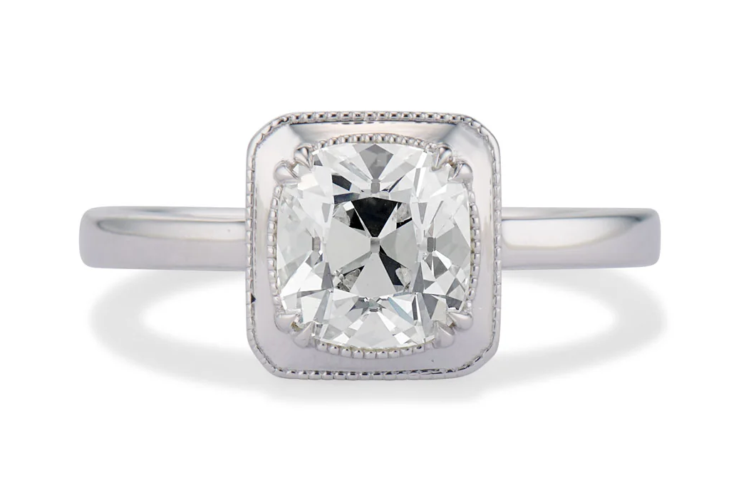 engagement ring metals guide: white gold engagement ring