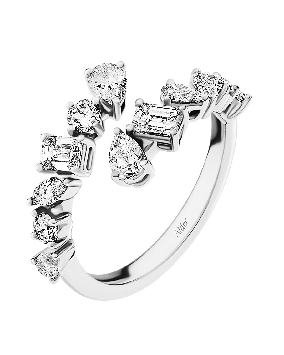 Multi-Shape Diamond Bypass Ring