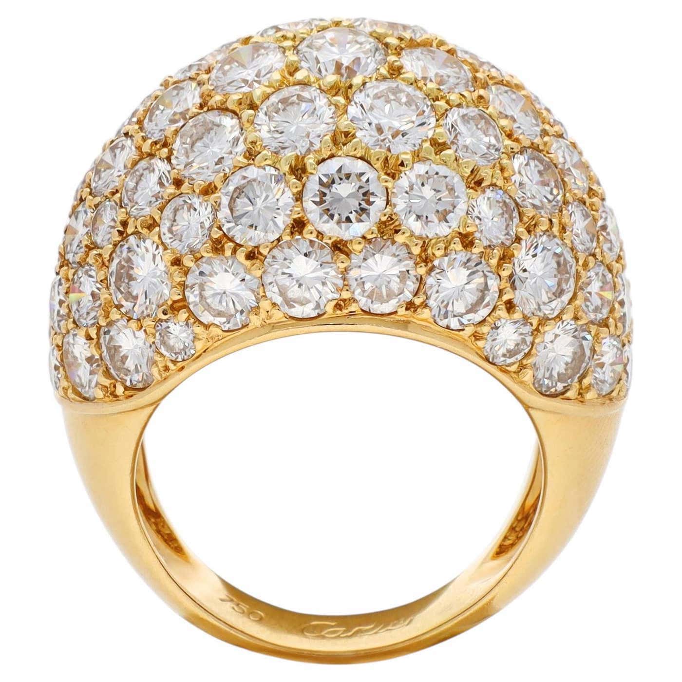 Chunky Rings: Cartier Marrakech Diamond Bombe Ring, $33,000