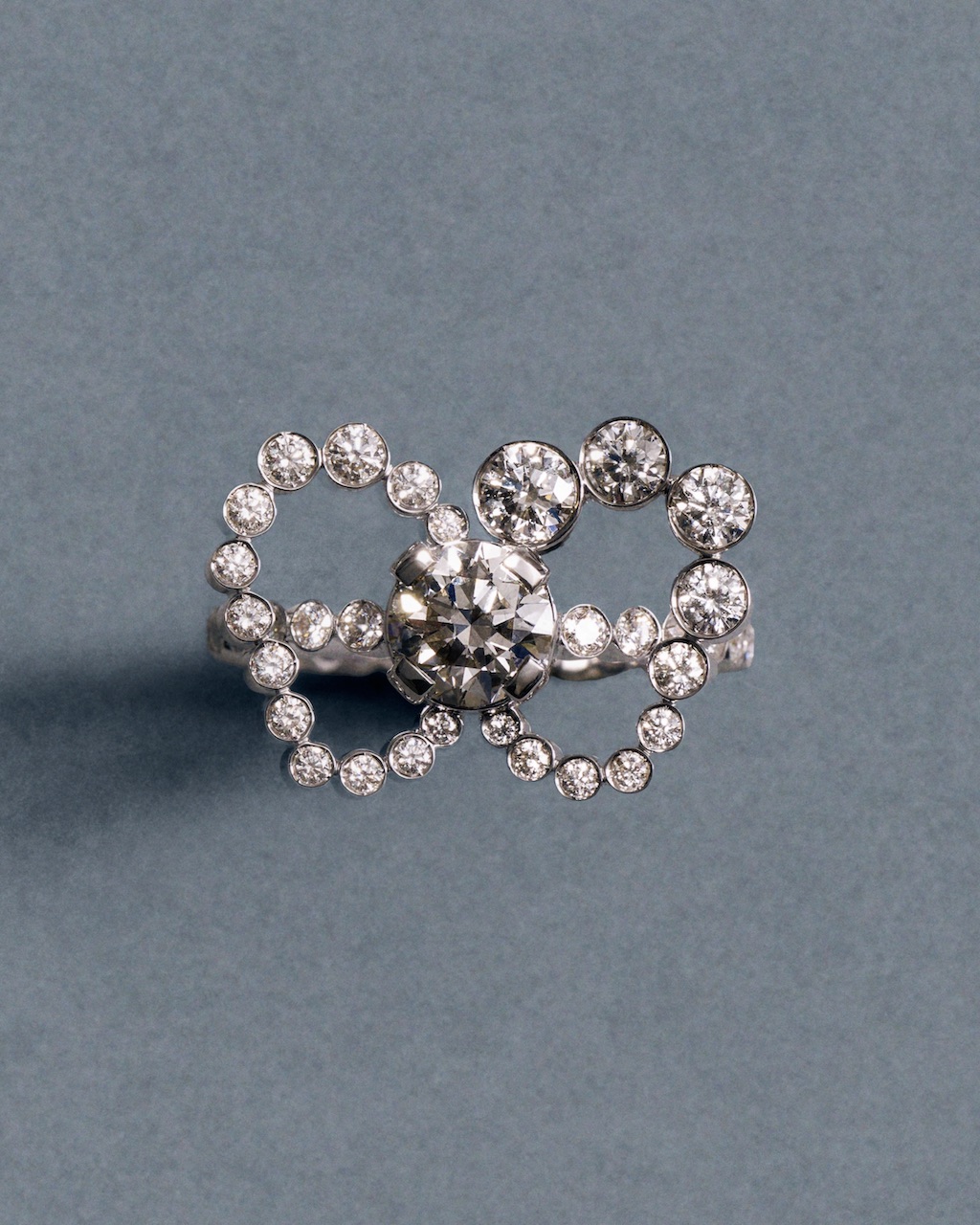 Dainty Diamond Bows Are the Perfect Holiday Accessory 5 Diamond Bows: Sophie Bille Brahe Rubans de Lumière diamond bow ring (Courtesy of Sophie Bille Brahe)