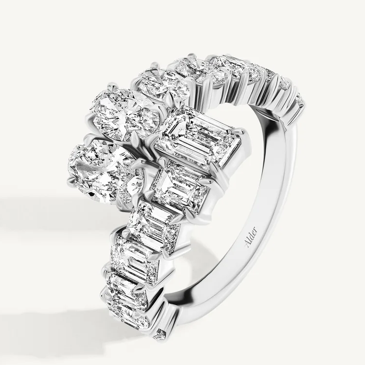 diamond bypass ring