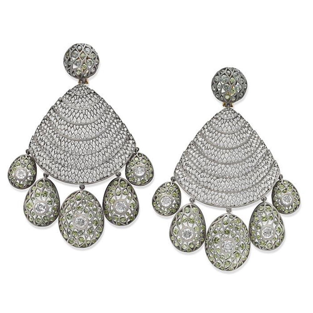SABBA diamond chandelier earrings 