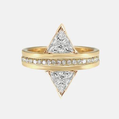 trillion cut diamond ring