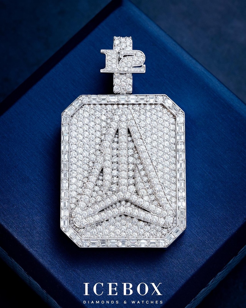 Ja Morant custom logo pendant by Icebox Diamonds and Watches