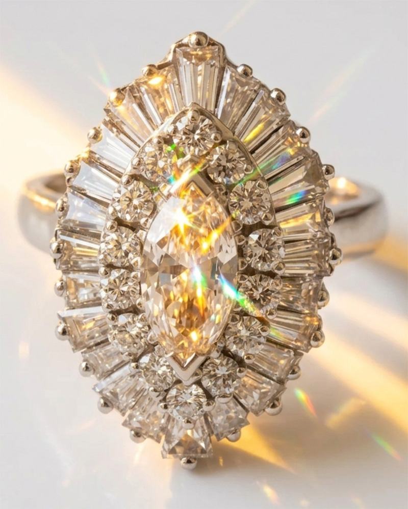 diamond ballerina ring