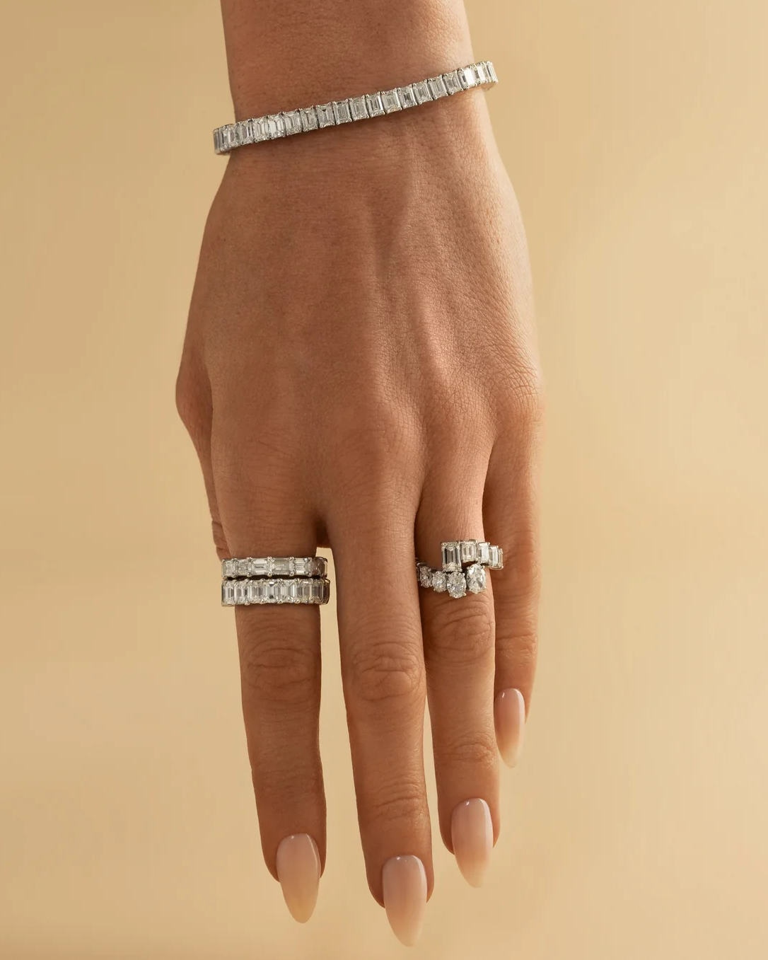 diamond bypass ring