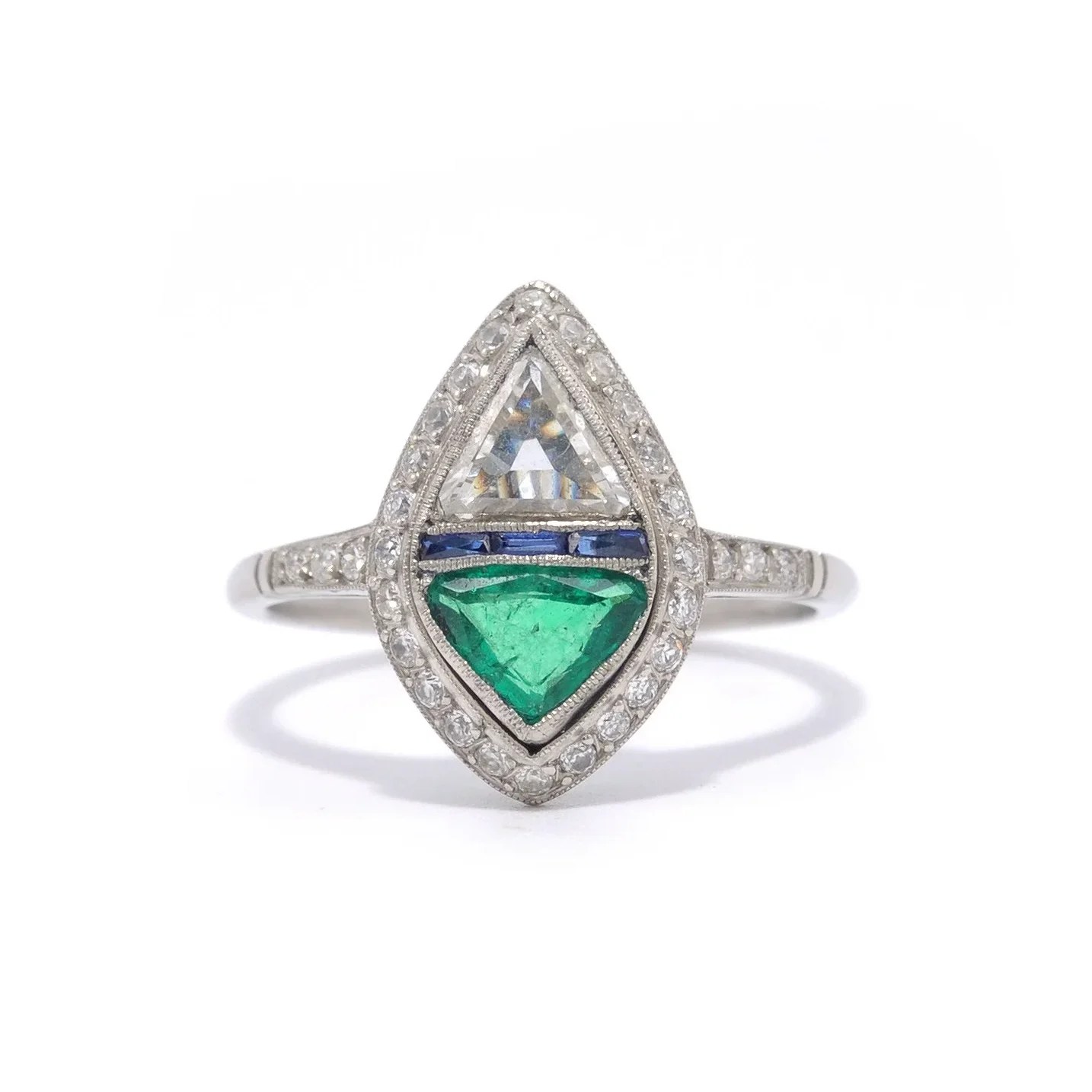 trillion cut diamond ring