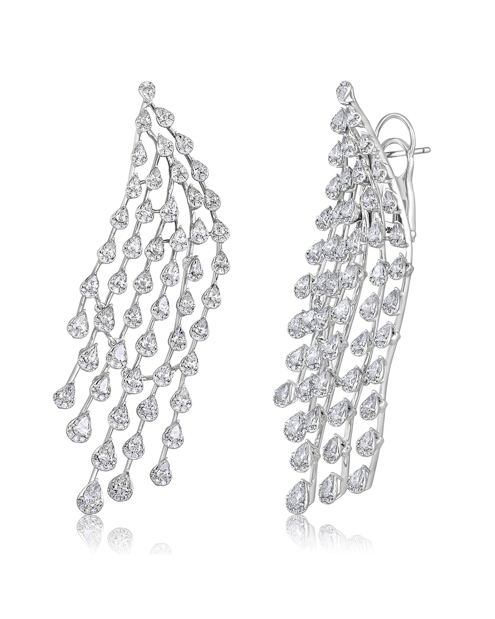 Cascading sparkle diamond earrings