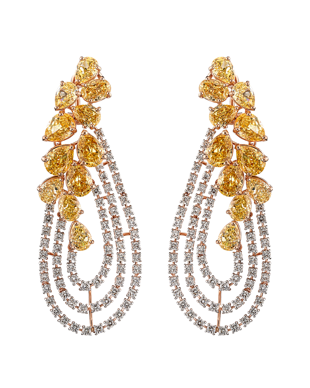 Image alt text- Fancy-Cut and Fabulous Diamond Earring with unique gemstone