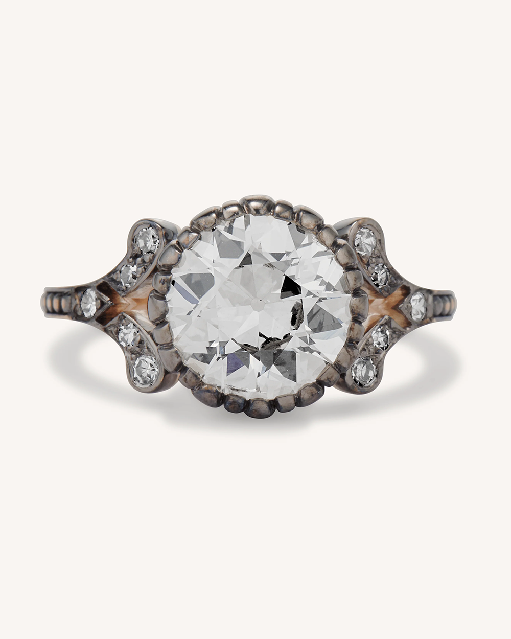 Gothic Engagement Rings: Erstwhile Antique Old European Cut Diamond Engagement Ring