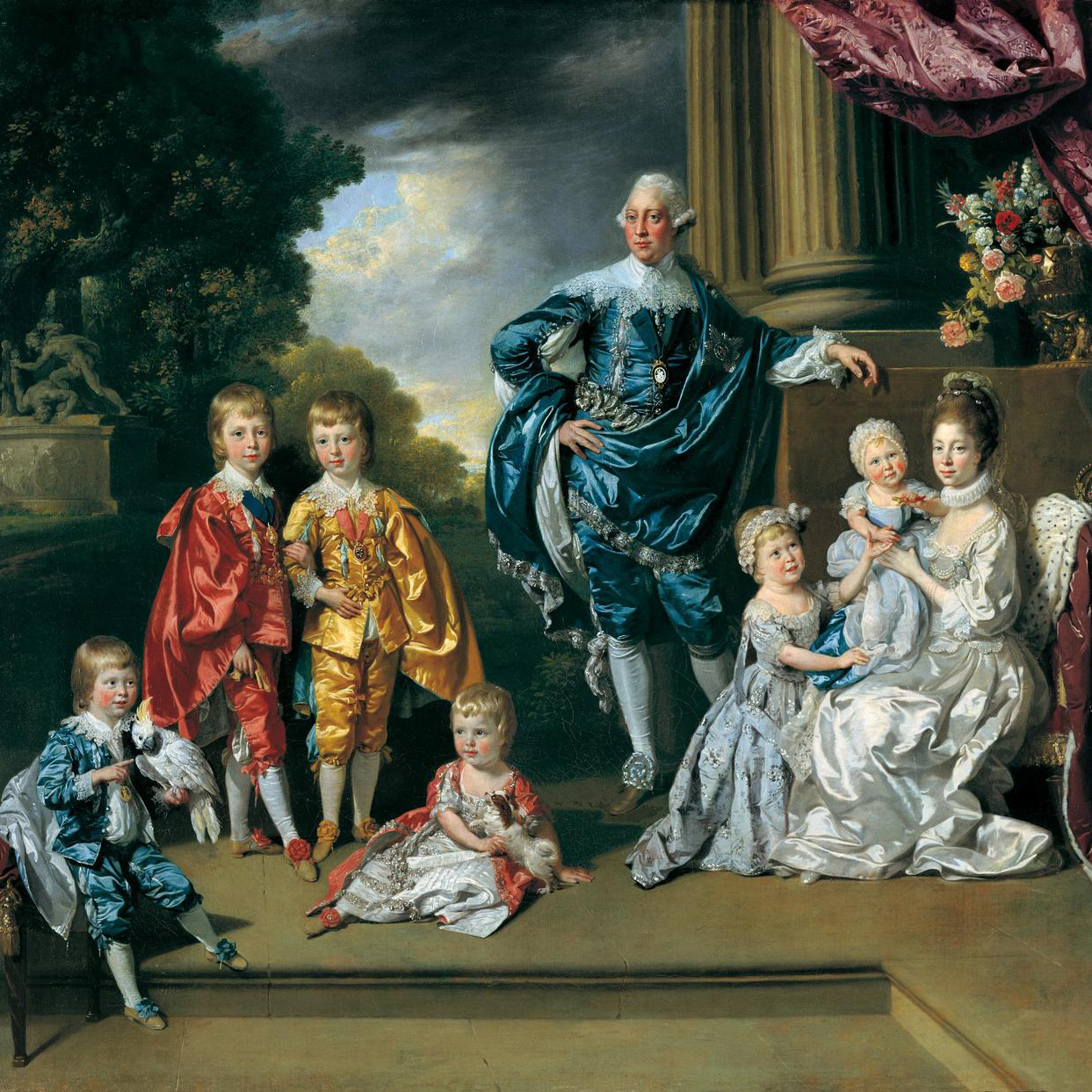 Portrait of George III, Queen Charlotte, and Their Six Eldest Children by Johan Joseph Zoffany, 1770 (( © Royal Collection Enterprises Limited 2026 | Royal Collection Trust)