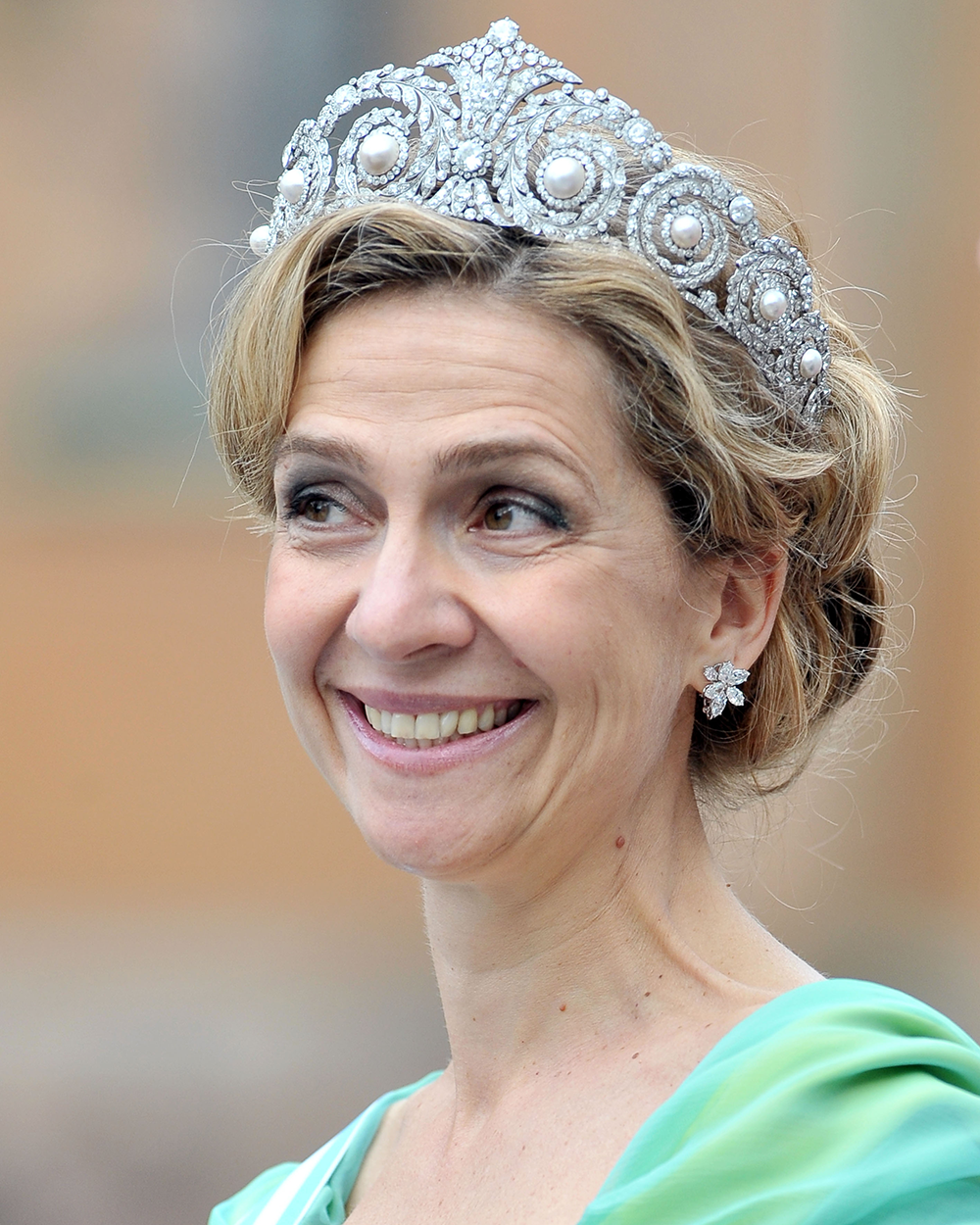 Princess Christina of Spain attends the wedding of Crown Princess Victoria of Sweden and Daniel Westling on June 19, 2010 in Stockholm, Sweden. (Photo by Dominique Charriau/WireImage)