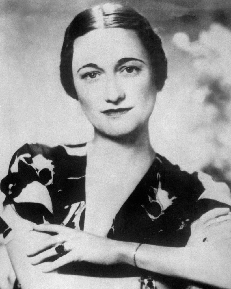 American-born Wallis Simpson, who became Duchess of Windsor by marrying Edward of England, Duke of Windsor, formerly King Edward VIII of England