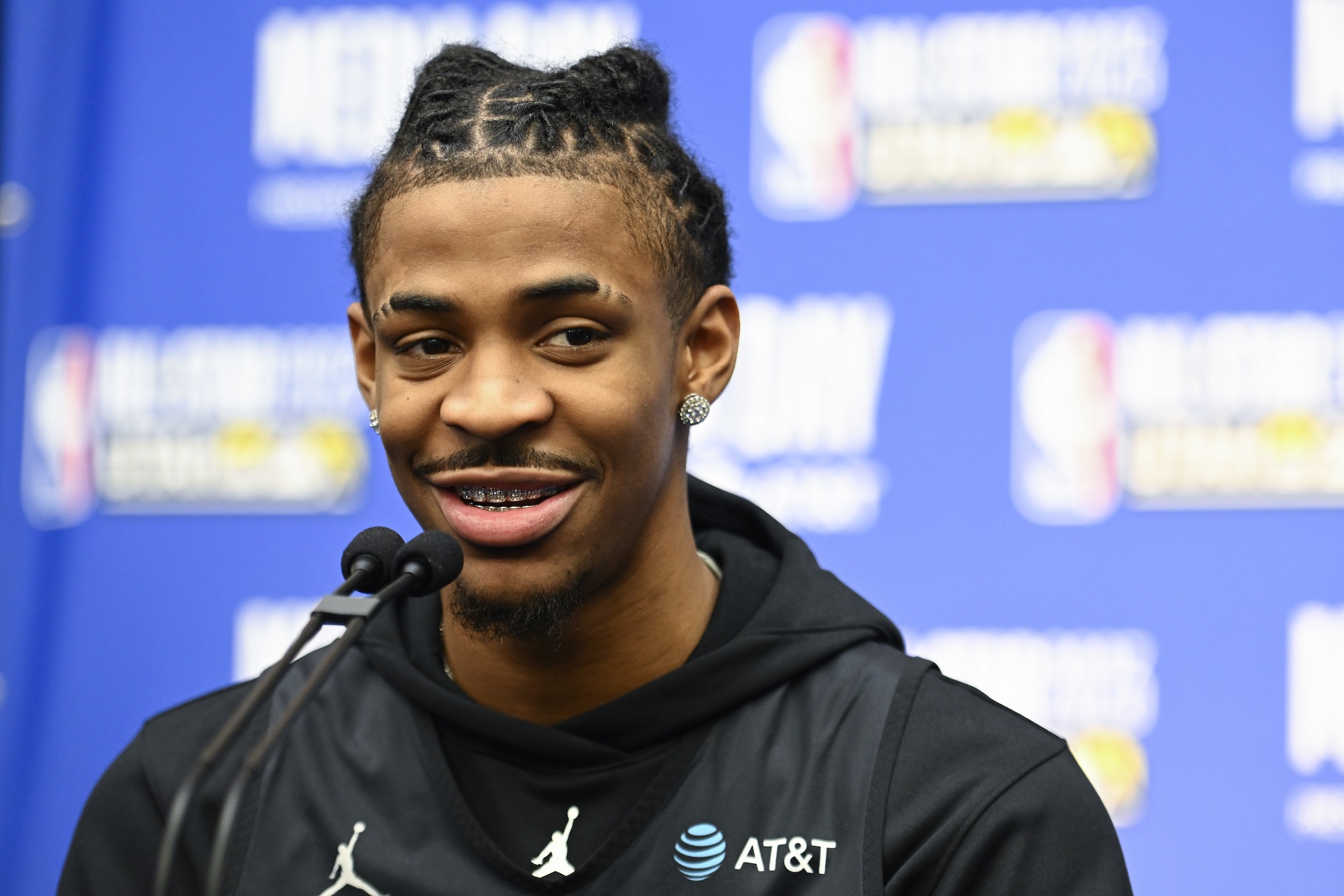 Ja Morant Diamonds Grillz Shine On and Off the Court