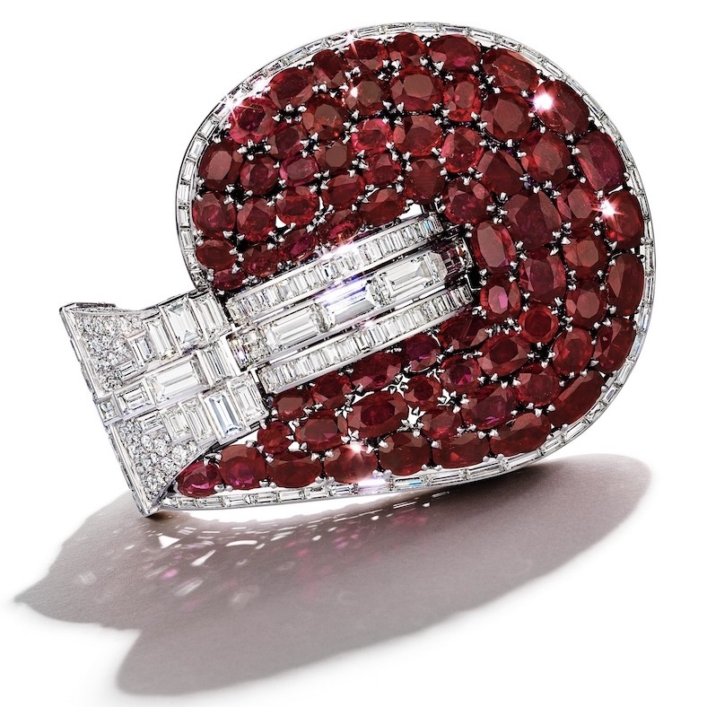 Claibourne Poindexter, Head of Christie’s Jewelry - An exceptional Van Cleef & Arpels ruby and diamond ‘Jarretière’ bracelet, offered in The Magnificent Jewels of Anne Eisenhower in June 2023
