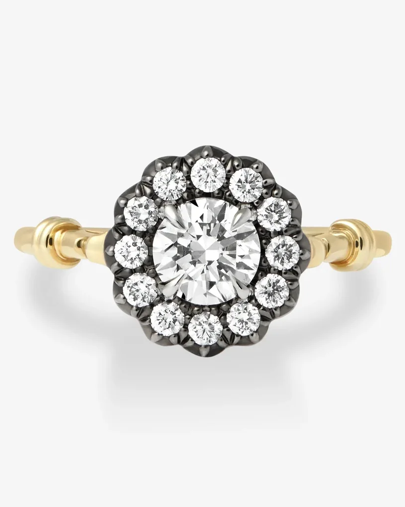 Gothic Engagement Rings Jessica McCormack Daisy Diamond Halo Ring