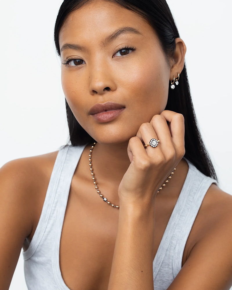 Gothic Engagement Rings Jessica McCormack Daisy Diamond Halo Ring