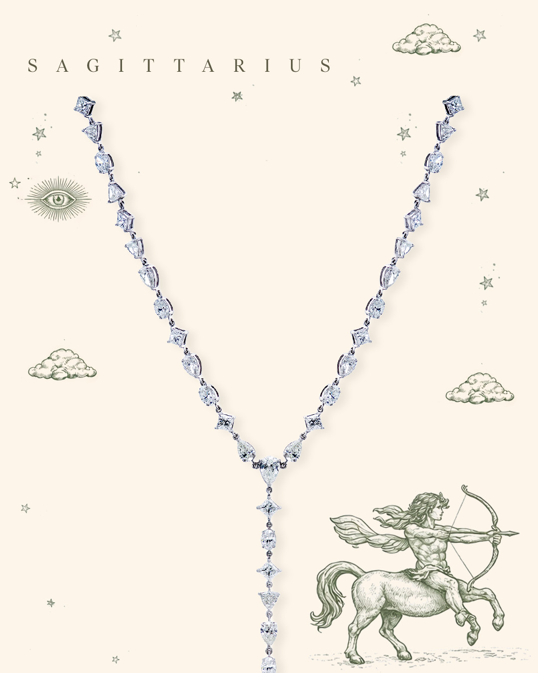 Diamond Necklace for Sagittarius zodiac sign