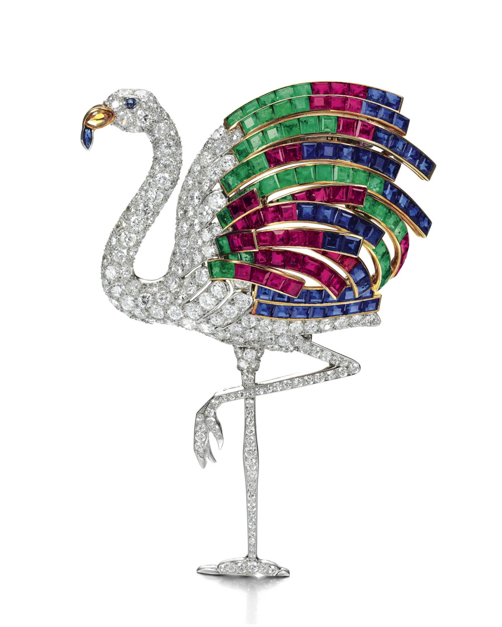 Wallis Simpson Suchess of Windsor's Cartier Flamingo Brooch, 1940