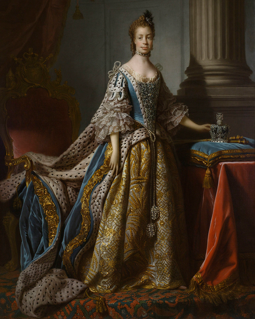 Portrait of Queen Charlotte by the Studio of Allan Ramsay, c. 1760–1800 
