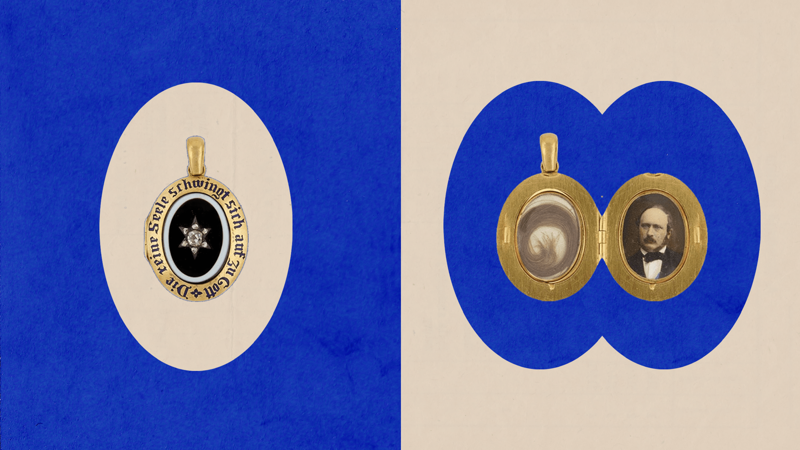 Gold diamond-set Jewel locket with enamel detailing and royal symbolism.