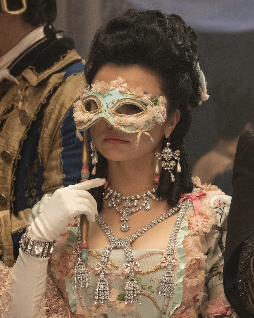 Bridgerton Season 4 Bridgerton Jewelry Michelle Mao as Rosamund Li Masquerade Marie Antoinette necklace