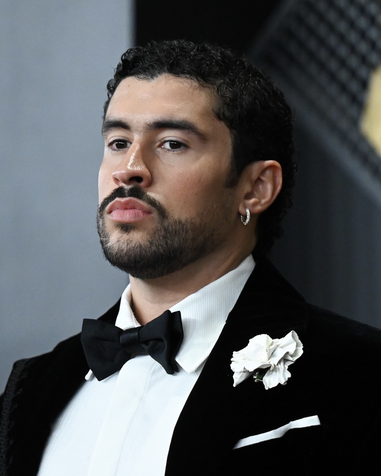 Bad Bunny Wore Diamond Huggies Hoops to the Grammys 2026