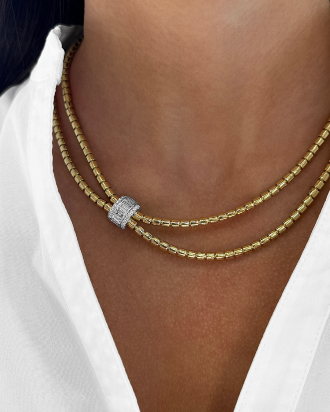 Charles Krypell diamond double drape necklace