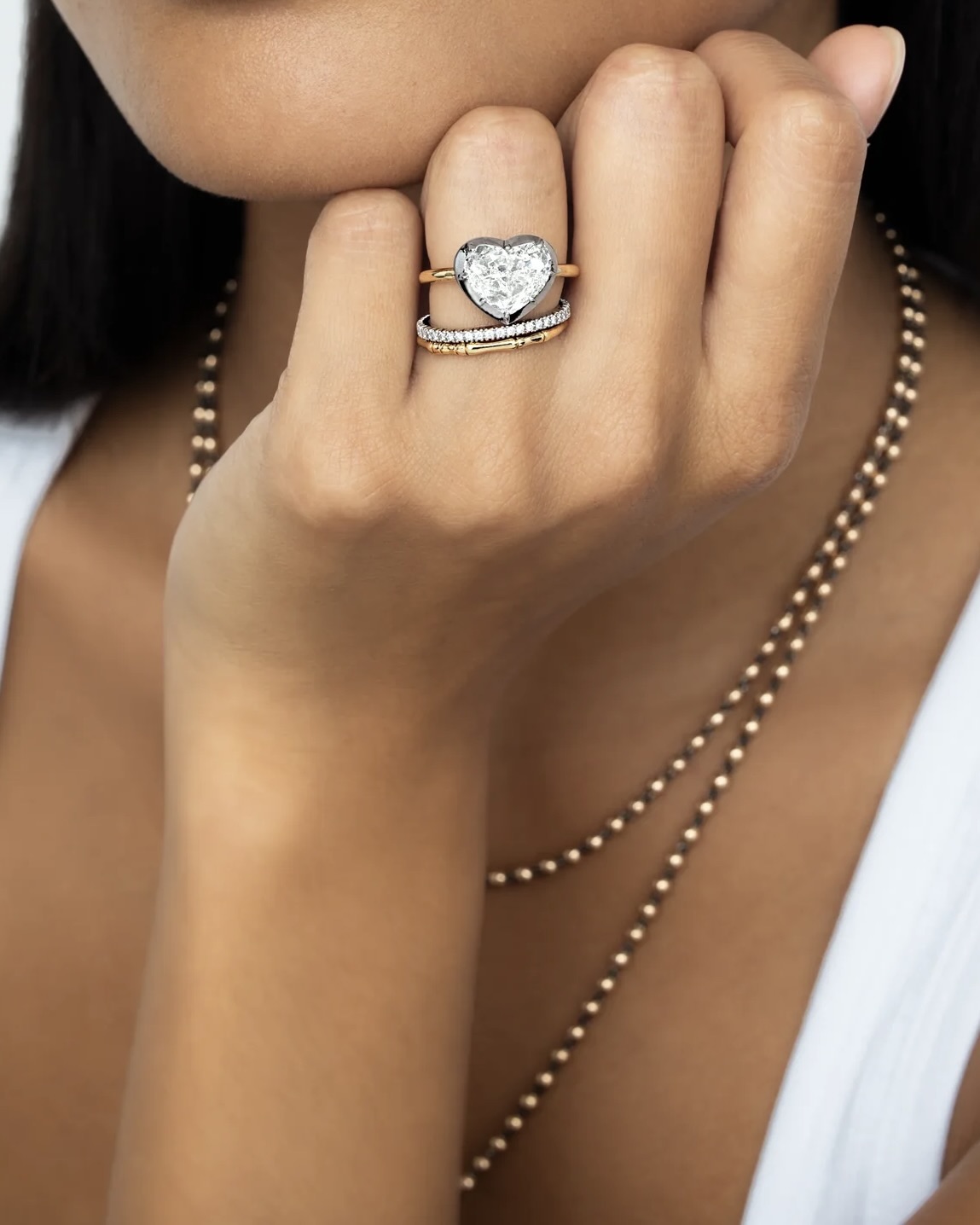 Heart Shaped Diamond Ring Jessica McCormack