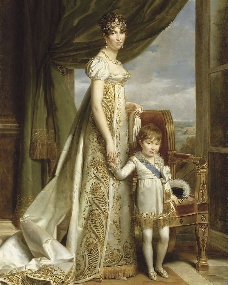Portrait Hortense with her second son, Napoléon Louis, by François Gérard, 1807. 
