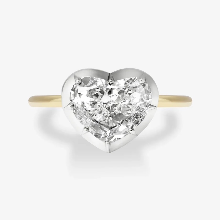 heart shaped diamond ring Jessica McCormack