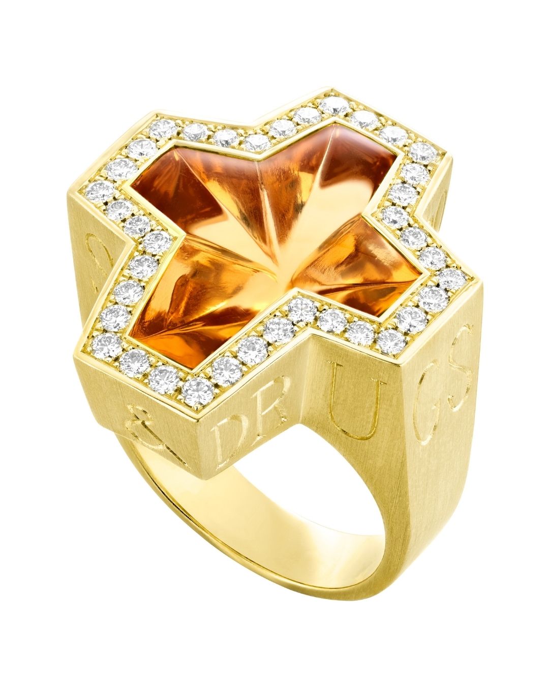 Lewis Hamilton wearing the Sex&Drugs&Rock&Roll ring from Stephen Webster.