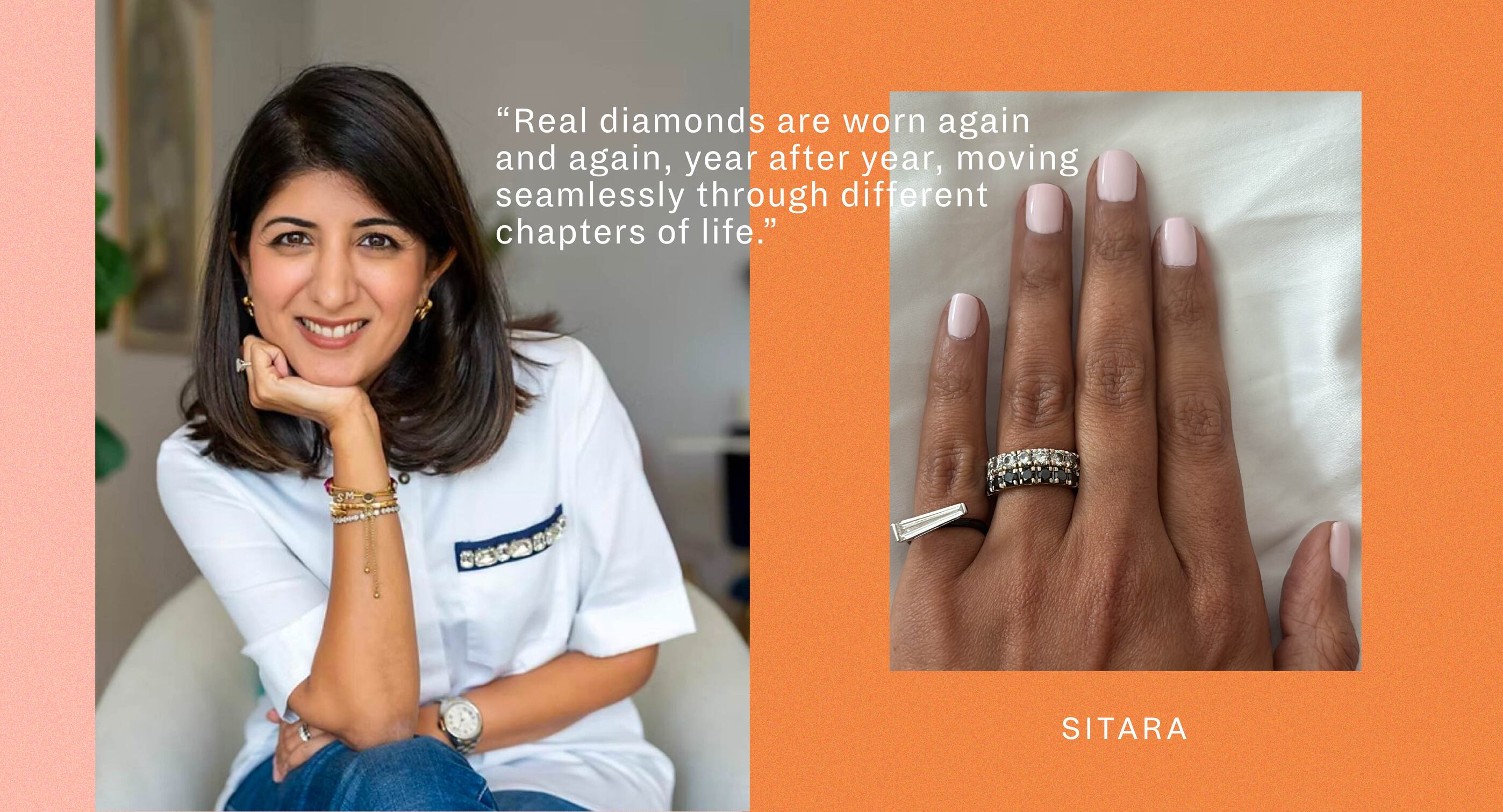 Natural diamond ring & Bracelet