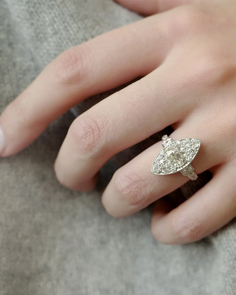 Navette Rings: ashley zhang diamond navette ring