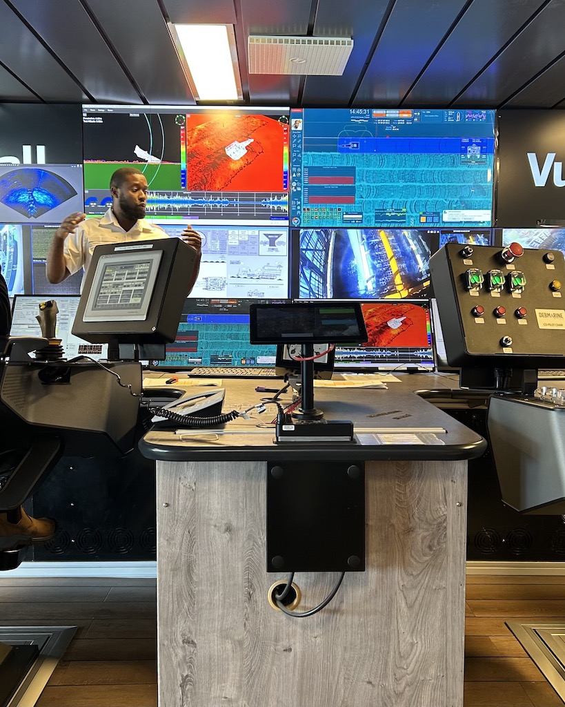 A closer look at the technology behind sourcing desert diamonds in Namibia.  (Courtesy of Leah Faye Cooper)