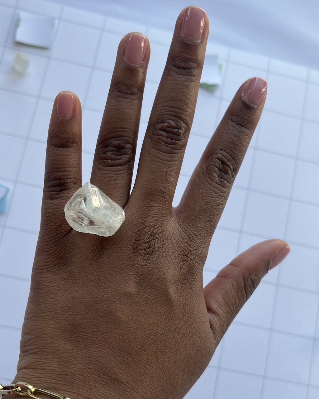 Rough desert diamonds found in Namibia. (Courtesy of Leah Faye Cooper)