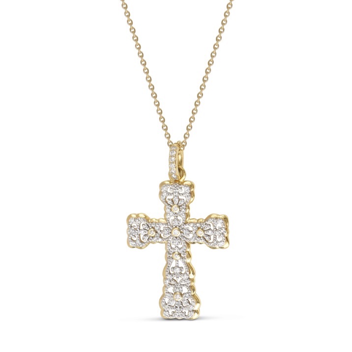 Rainbow K Jewelry NECKLACE LACE CROSS