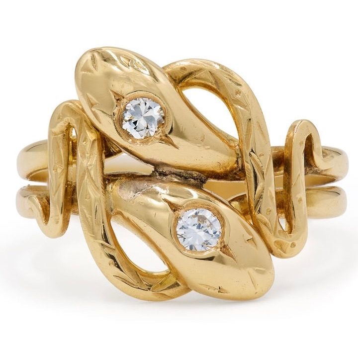 victorian engagement rings: serpent ring