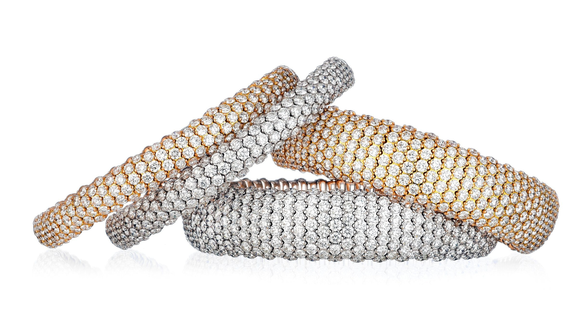 Gold prices: Zydo Italy Diamond Cuff Bracelets 