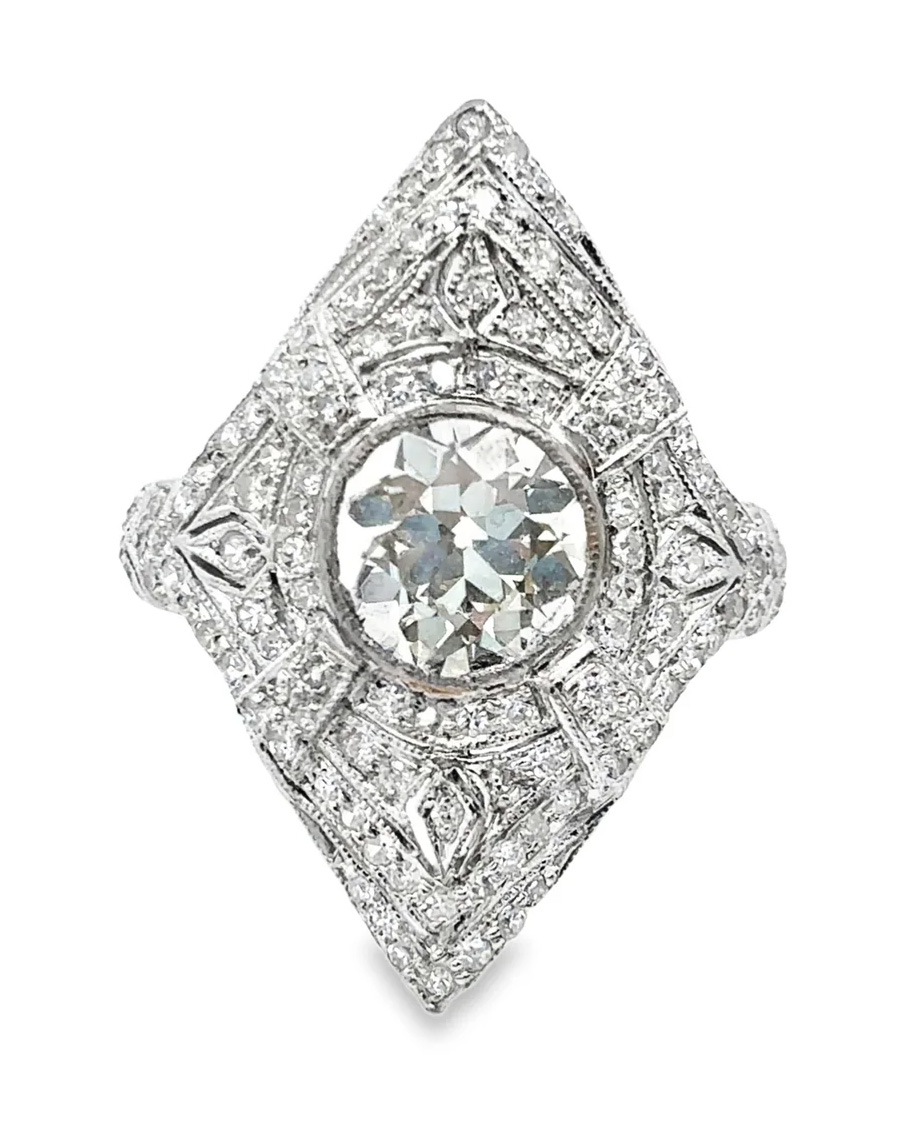 diamond navette ring
